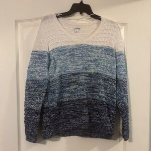 Croft & Barrow Blue Ombre V-Neck Sweater